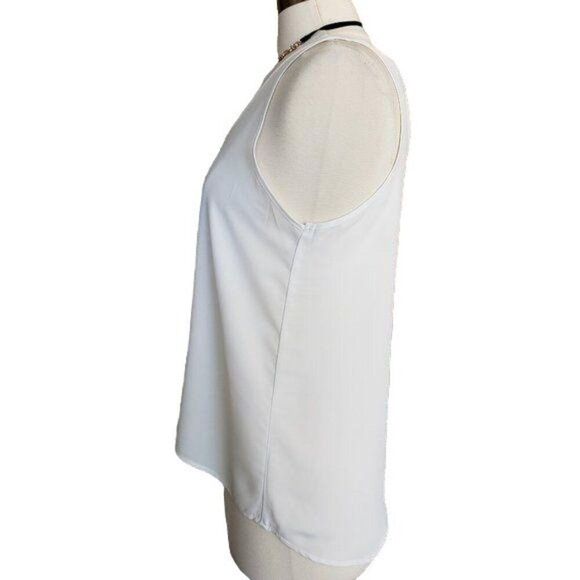 Womens Studded Tank Top M White Sleeveless Tunic Tribal Geometric Boho Y2K - Picture 4 of 7